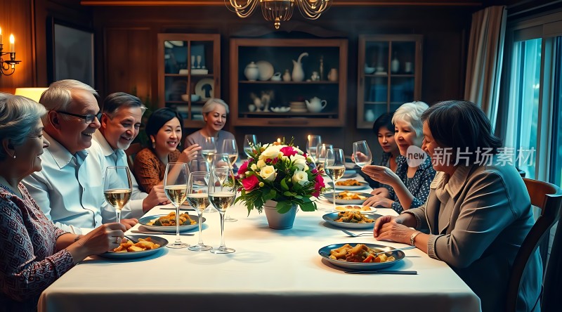 家庭聚餐温馨时刻