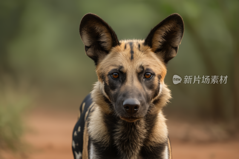 泥土里站着一只狗高清图片