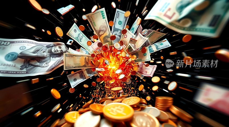 金钱爆炸财富与机遇的碰撞
