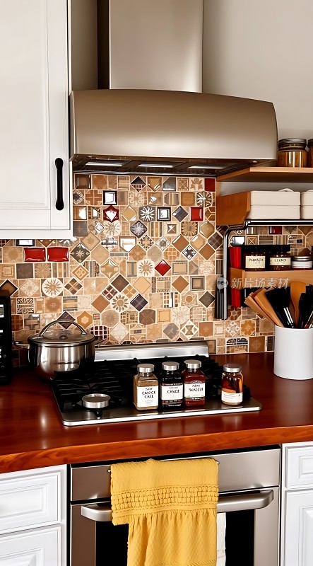 现代厨房设计色彩丰富功能齐全