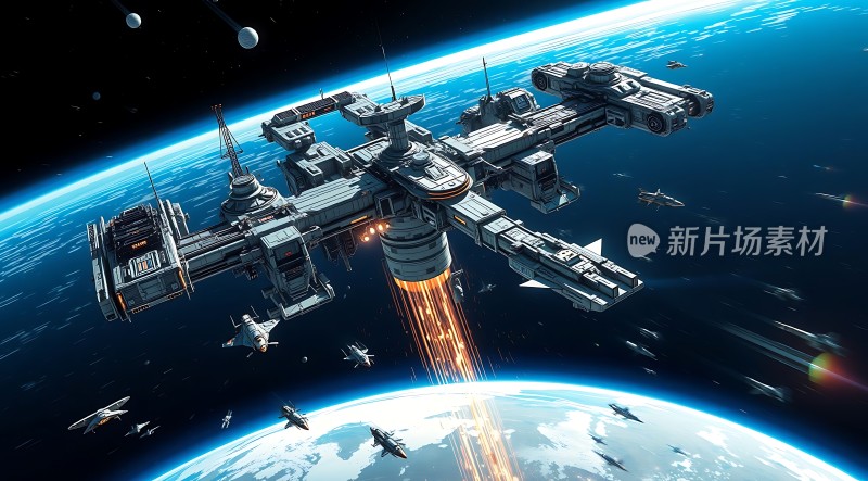 星际飞船启航探索未知宇宙