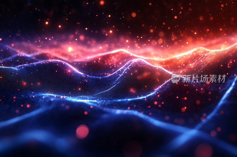 炫彩流动线条光影背景图