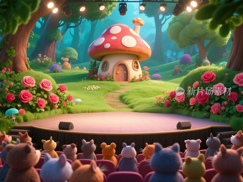 森林舞台上的奇幻演出
