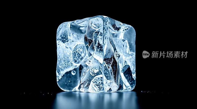 冰块中的气泡世界