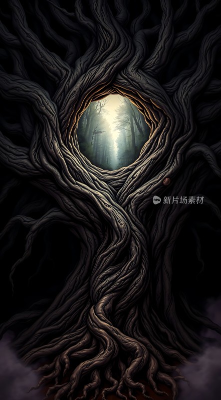 黑暗森林中的神秘树洞