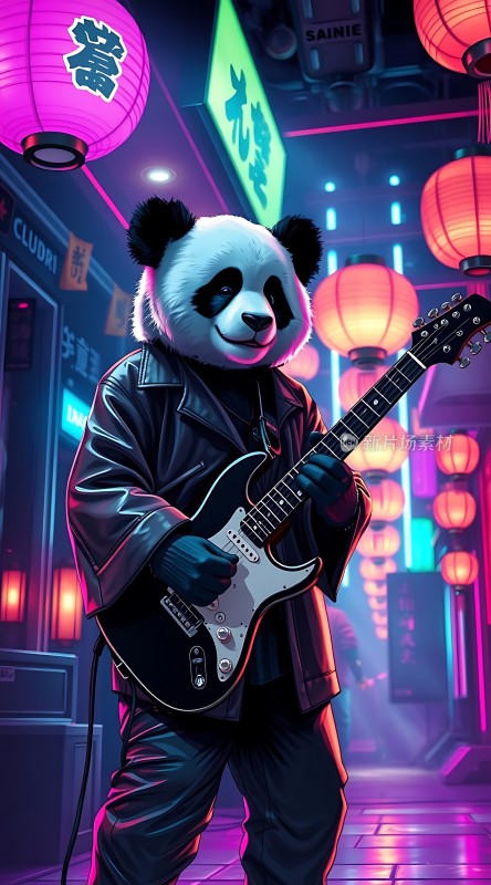 熊猫弹吉他