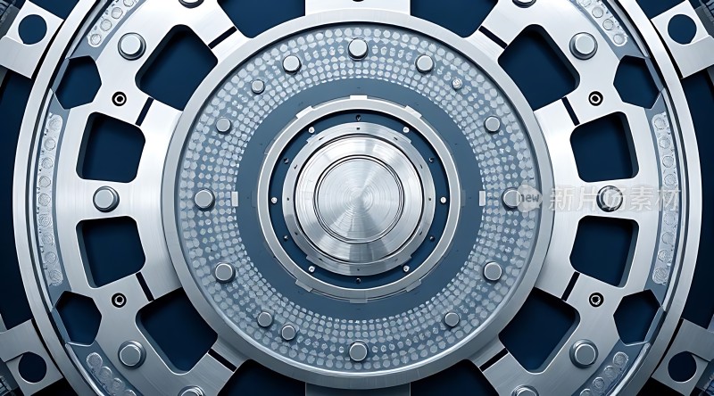 科技之心金属齿轮与圆环的结合之美