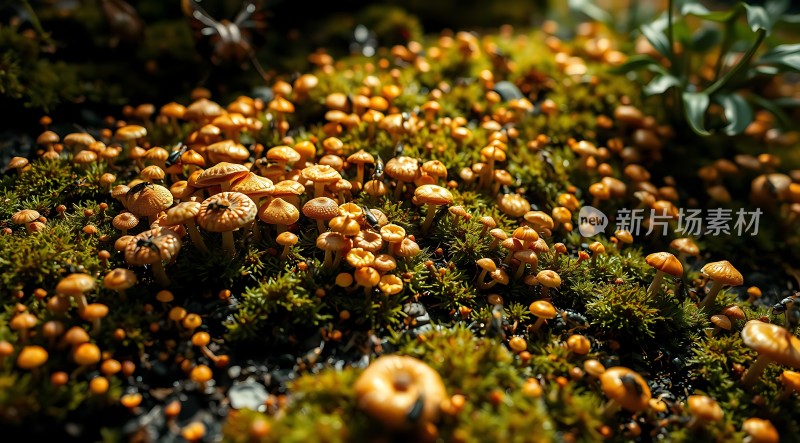 阳光下的蘑菇世界