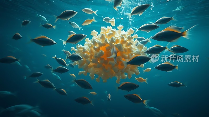 海洋之舞鱼群与珊瑚共舞