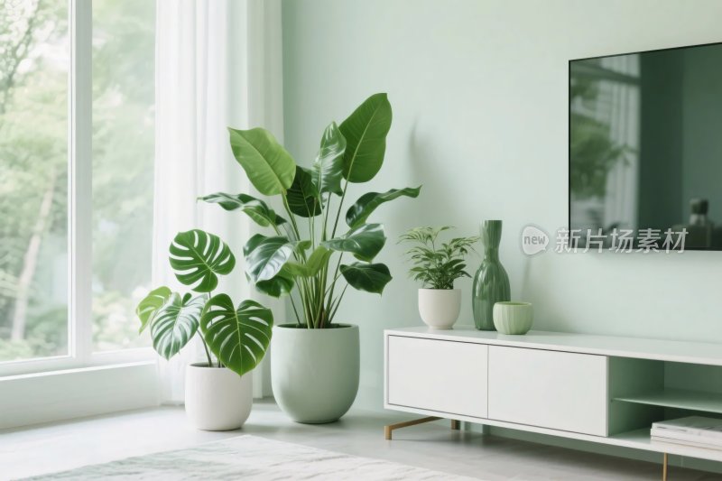 现代简约室内绿植布置