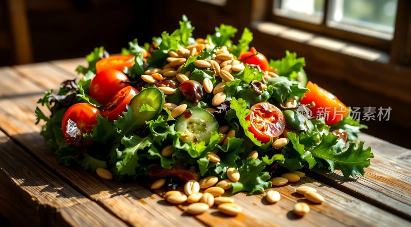 阳光下的美味沙拉