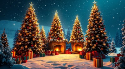 圣诞树下的温馨夜晚 圣诞树下的温馨夜晚