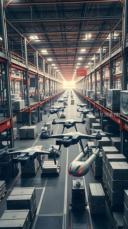 未来物流中心无人机与自动化运输系统