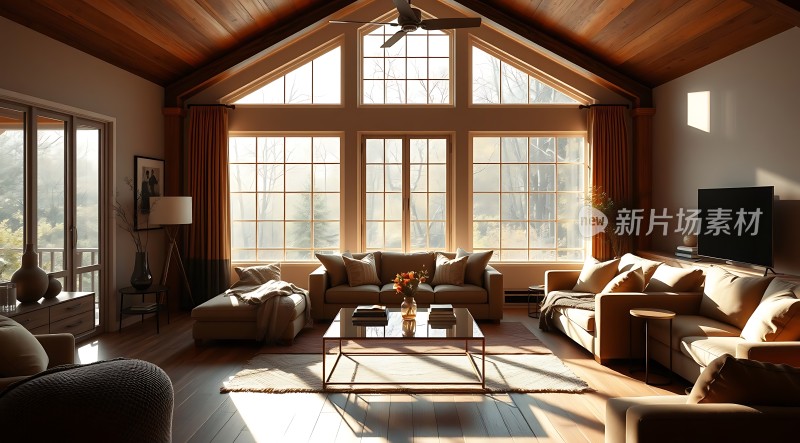 阳光洒满温馨客厅现代简约风格家居