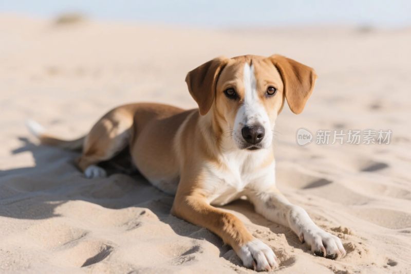 沙滩上的小狗