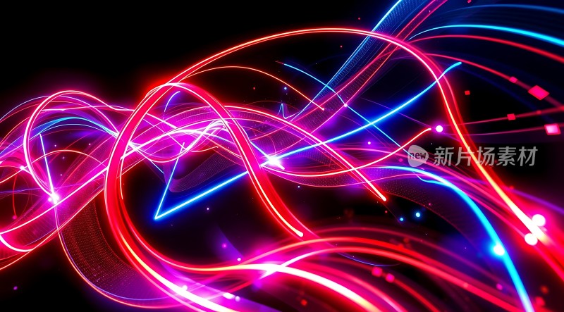 霓虹幻彩交织