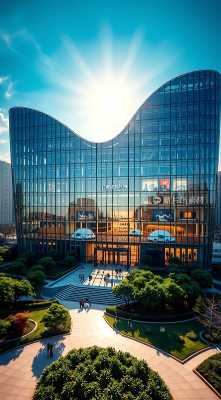 阳光下的现代建筑