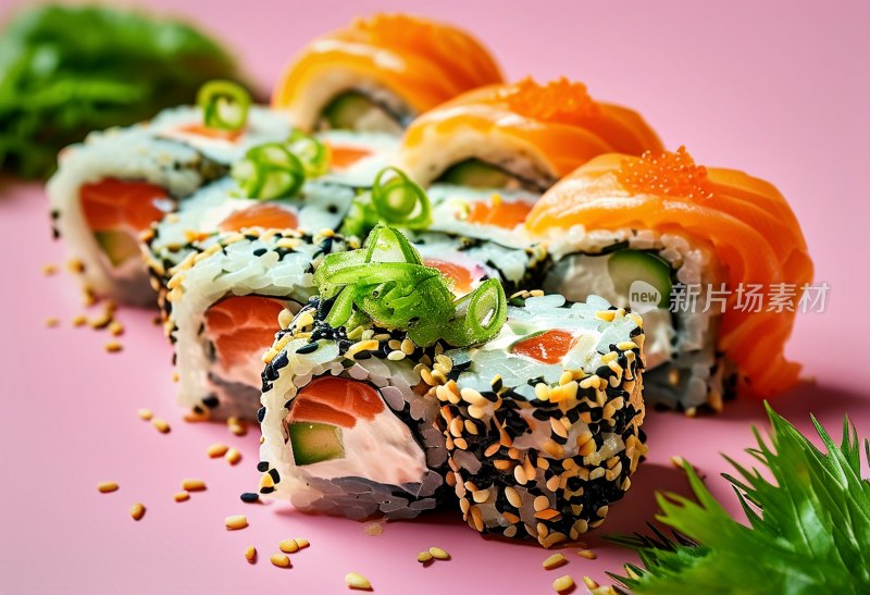 三文鱼黄瓜寿司卷