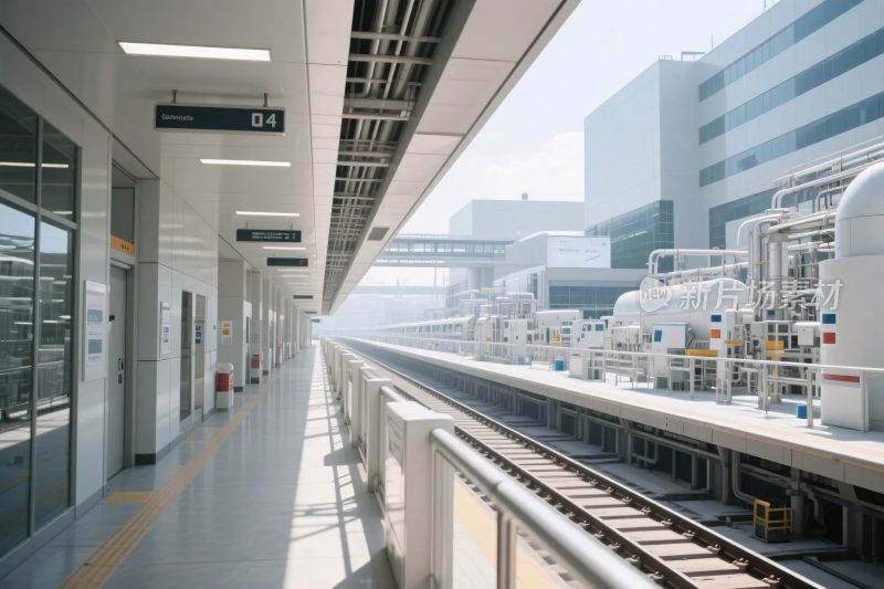现代地铁站台场景