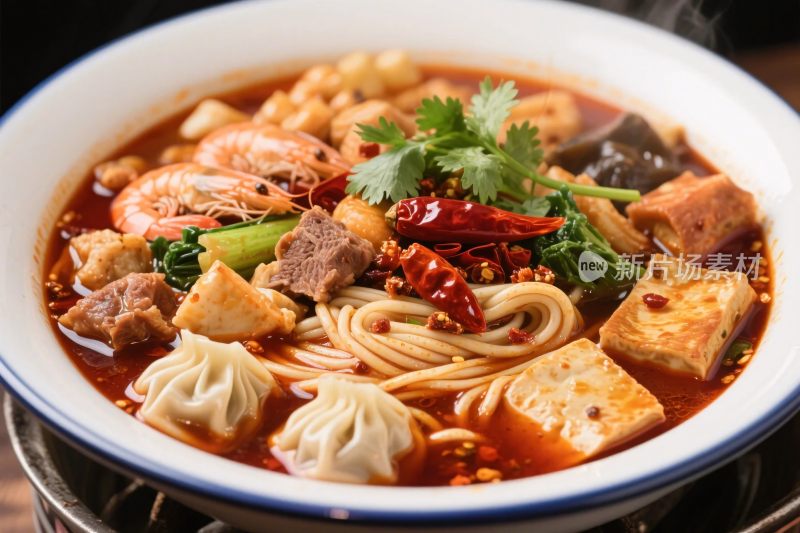 麻辣面食美食图