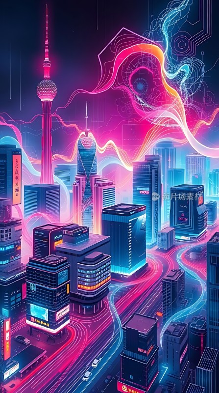 未来都市霓虹幻境