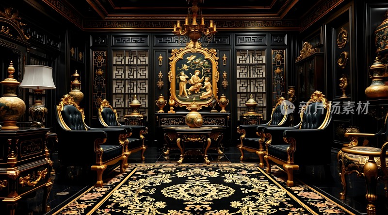 黑金奢华客厅