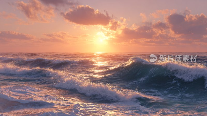 海上日出的壮丽景象
