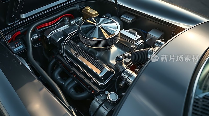 经典汽车引擎细节展示