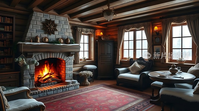 温馨壁炉客厅