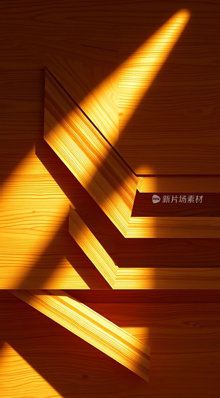 阳光下的木纹艺术