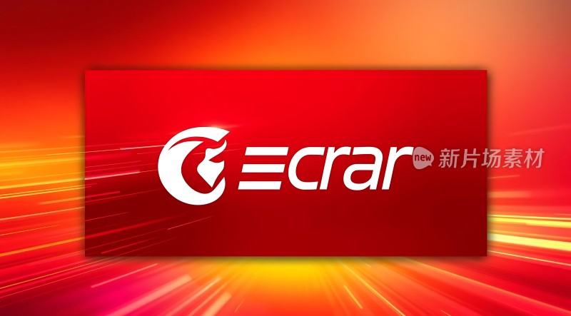 新片场素材红底白字logo设计