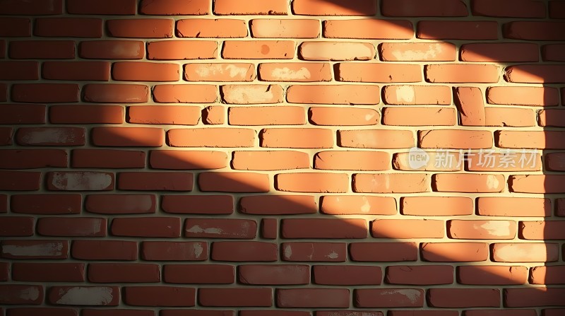 阳光下的红砖墙