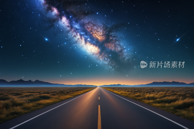 路一条长长的道路穿过它风光风景图片