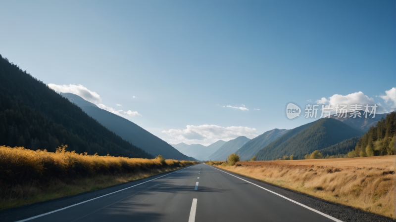 空旷公路高清风景图片