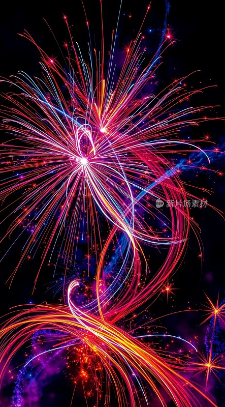璀璨烟花夜空绽放