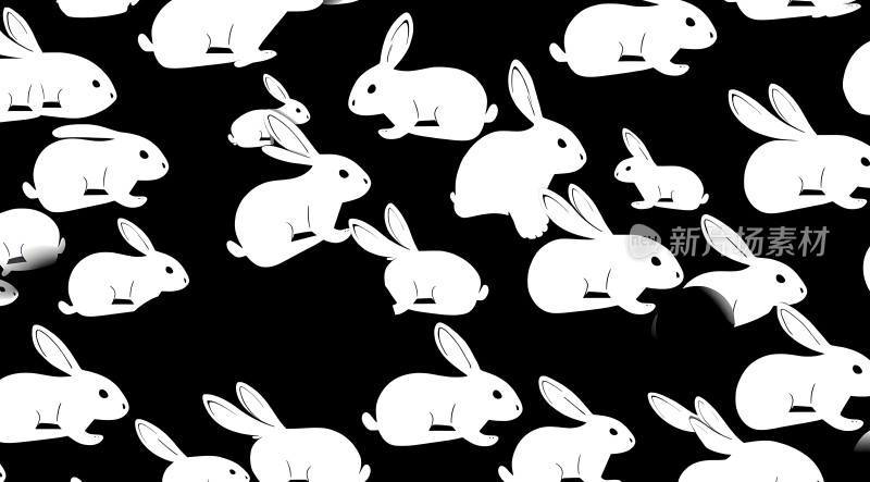 白色兔子图案