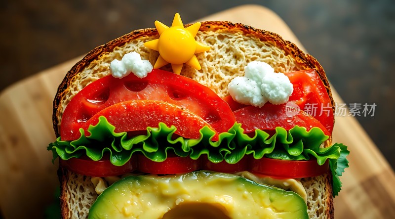 阳光下的美味三明治