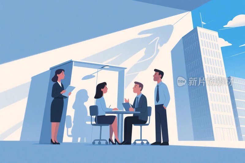 商务办公场景插画