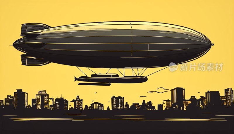 齐柏林飞艇剪影