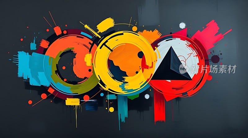 色彩斑斓的艺术图案