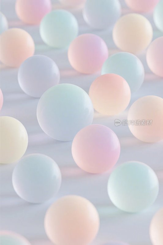 彩色圆润小球插画