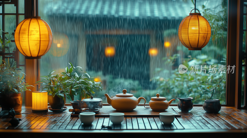 茶6雨天 茶室 茶壶