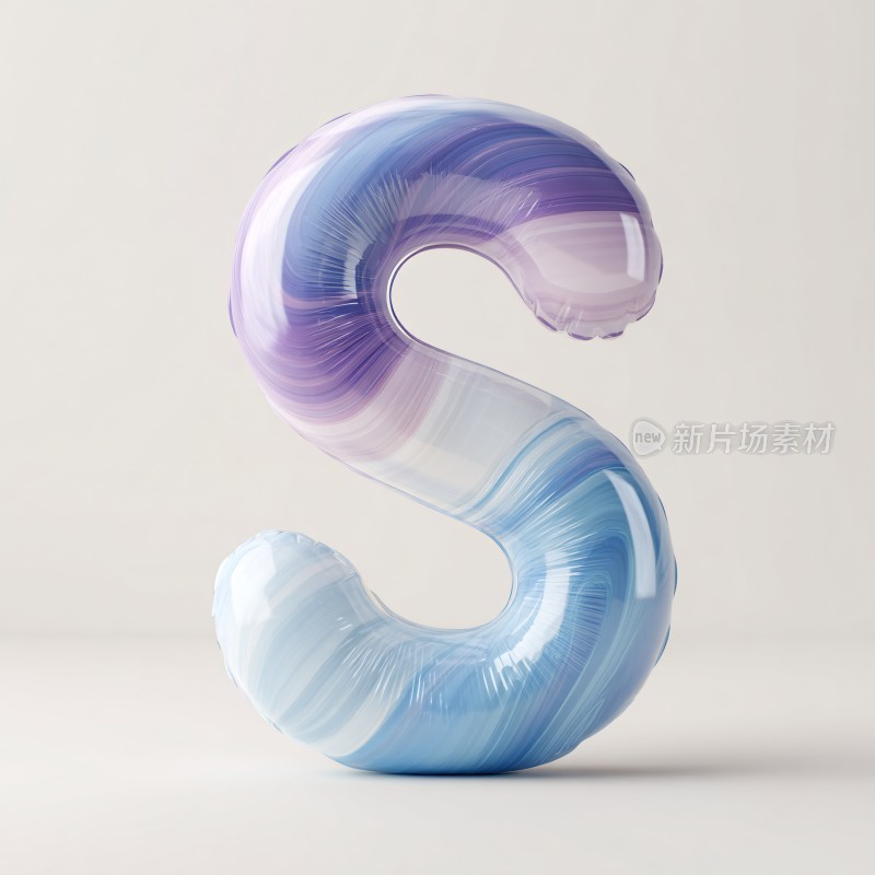 彩色渐变立体字母