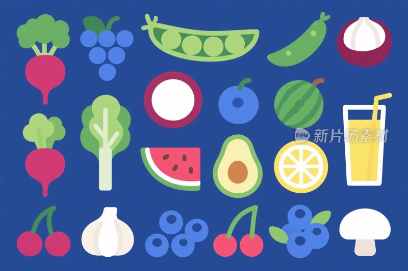 多彩食物插画集合