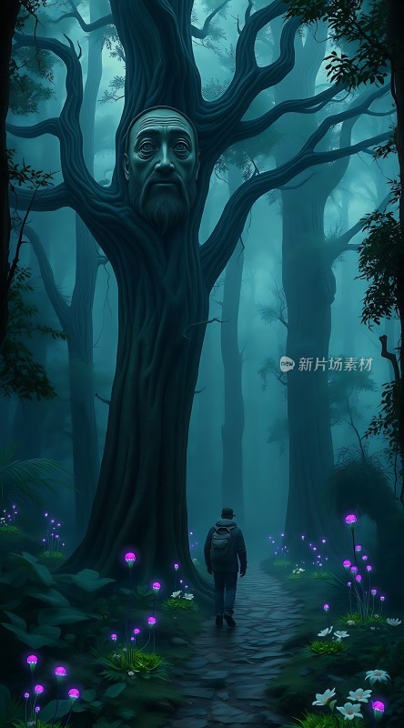 神秘森林中的古老树精