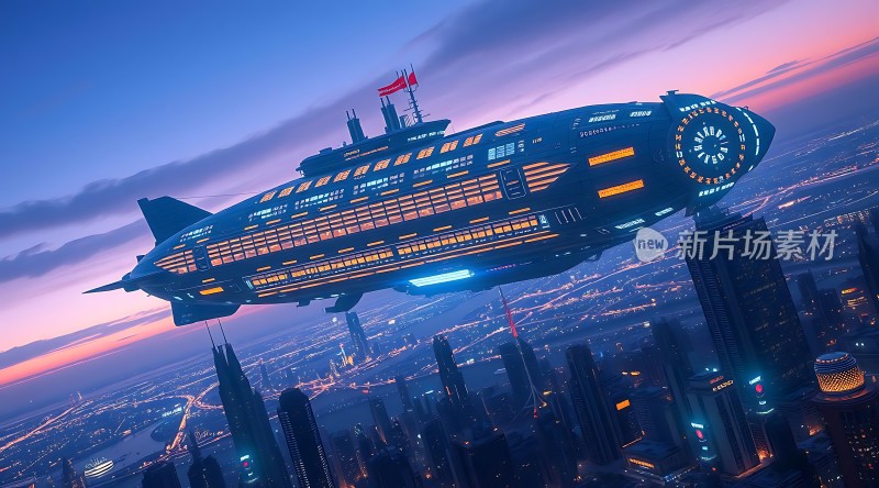 未来之城悬浮巨舰
