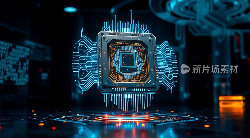新片场素材 人工智能芯片科技感