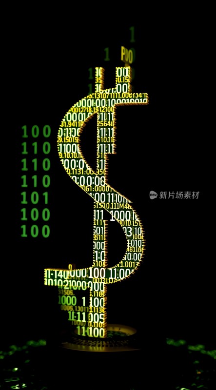 数字货币与美元符号的结合
