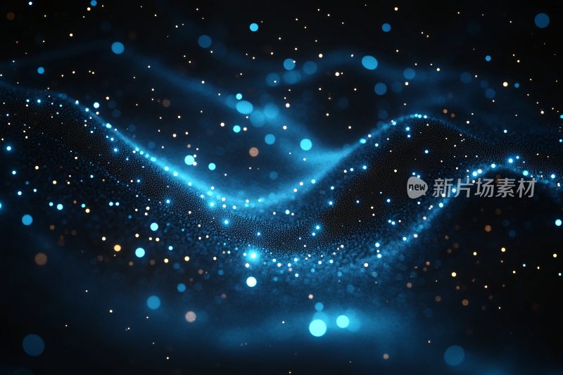 蓝色动感星光背景图