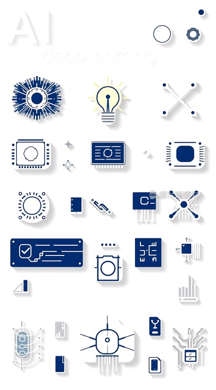 人工智能深度学习图标集